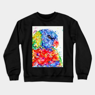 Rainbow Lorikeet Painting Crewneck Sweatshirt